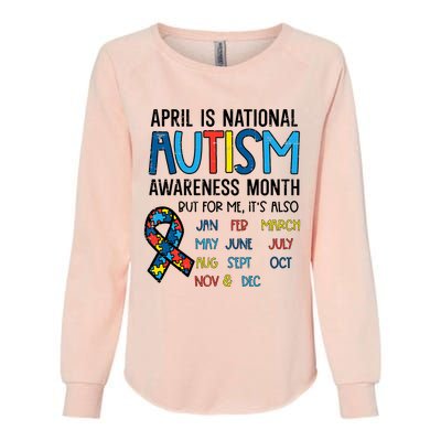 April Autism Awareness Month Acceptance Womens California Wash Sweatshirt