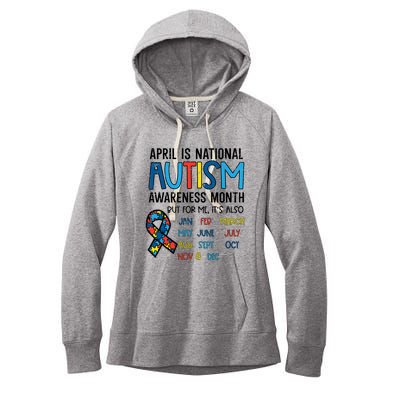 April Autism Awareness Month Acceptance Women's Fleece Hoodie