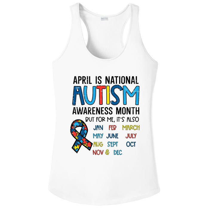 April Autism Awareness Month Acceptance Ladies PosiCharge Competitor Racerback Tank