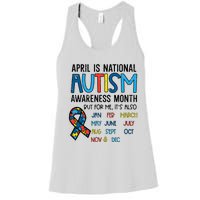 April Autism Awareness Month Acceptance Women's Racerback Tank