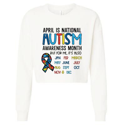 April Autism Awareness Month Acceptance Cropped Pullover Crew