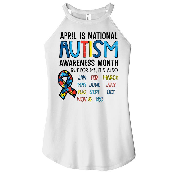 April Autism Awareness Month Acceptance Women's Perfect Tri Rocker Tank