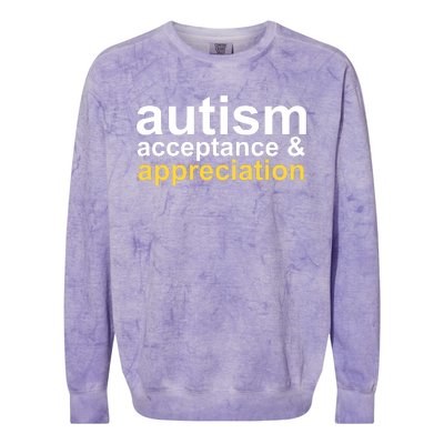 Autism Acceptance And Appreciation Colorblast Crewneck Sweatshirt