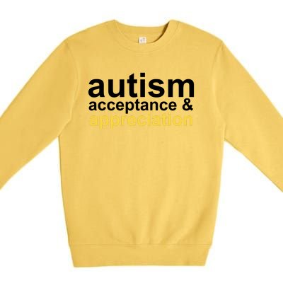 Autism Acceptance And Appreciation Premium Crewneck Sweatshirt