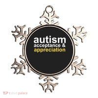 Autism Acceptance And Appreciation Metallic Star Ornament