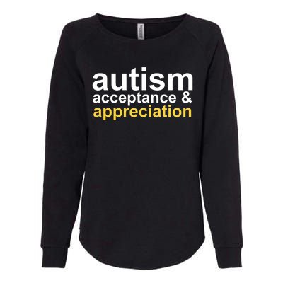 Autism Acceptance And Appreciation Womens California Wash Sweatshirt