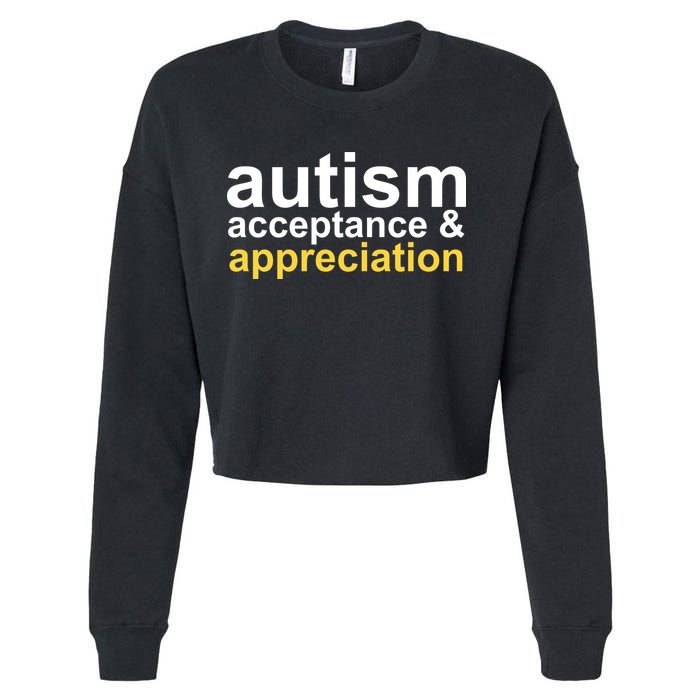 Autism Acceptance And Appreciation Cropped Pullover Crew