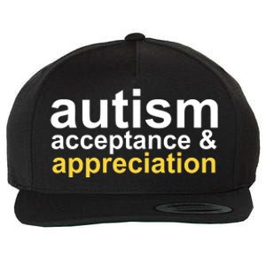 Autism Acceptance And Appreciation Wool Snapback Cap