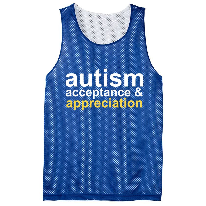 Autism Acceptance And Appreciation Mesh Reversible Basketball Jersey Tank