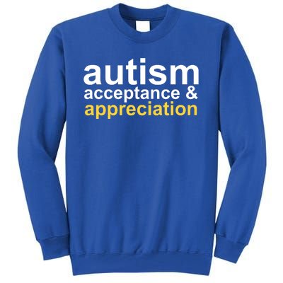 Autism Acceptance And Appreciation Tall Sweatshirt