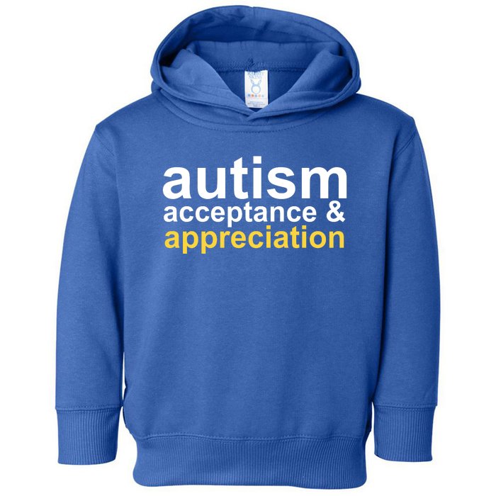 Autism Acceptance And Appreciation Toddler Hoodie