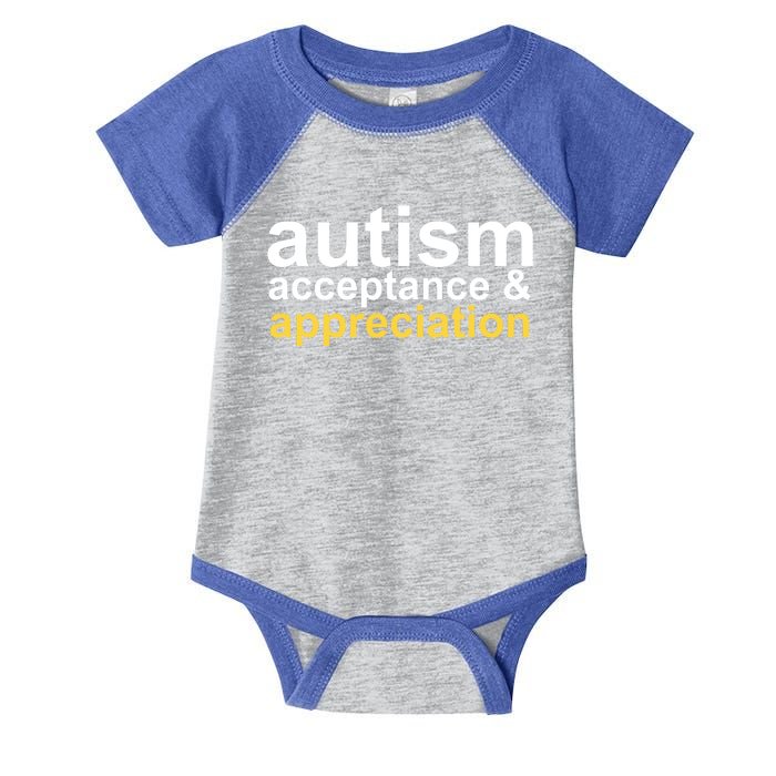 Autism Acceptance And Appreciation Infant Baby Jersey Bodysuit