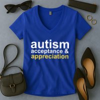 Autism Acceptance And Appreciation Women's V-Neck T-Shirt