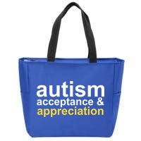 Autism Acceptance And Appreciation Zip Tote Bag