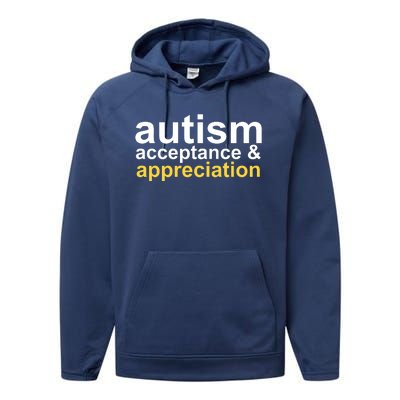 Autism Acceptance And Appreciation Performance Fleece Hoodie