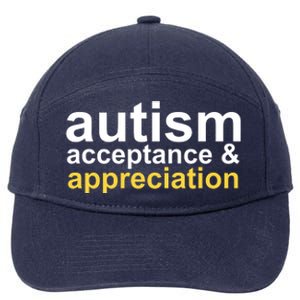 Autism Acceptance And Appreciation 7-Panel Snapback Hat