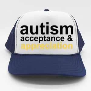 Autism Acceptance And Appreciation Trucker Hat