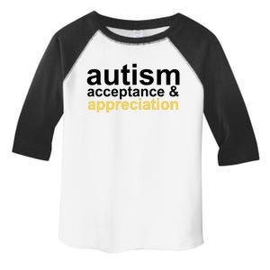 Autism Acceptance And Appreciation Toddler Fine Jersey T-Shirt