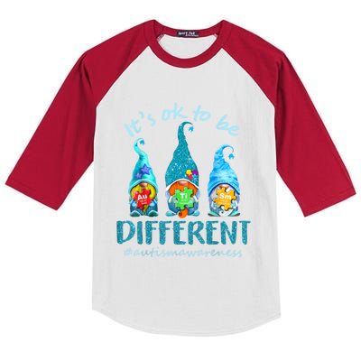 Autism Awareness Acceptance Its Ok To Be Different Cool Gift Kids Colorblock Raglan Jersey