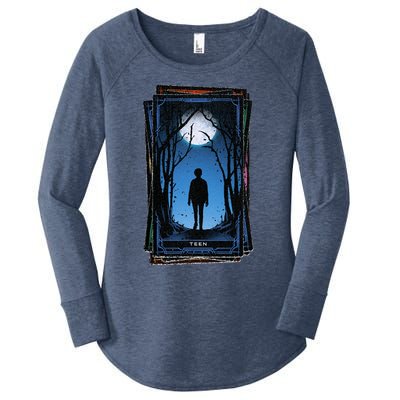 Agatha All Along + Teen Tarot Card Women's Perfect Tri Tunic Long Sleeve Shirt