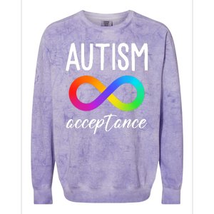 Autism Acceptance Awareness Colorblast Crewneck Sweatshirt