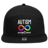 Autism Acceptance Awareness 7 Panel Mesh Trucker Snapback Hat