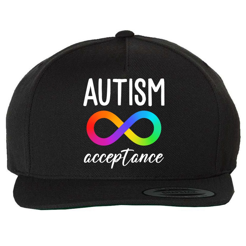 Autism Acceptance Awareness Wool Snapback Cap