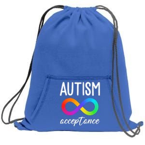 Autism Acceptance Awareness Sweatshirt Cinch Pack Bag