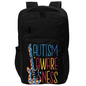 AUTISM AWARENESS AUTISTISM PUZZLE GUITAR DESIGN GIFTS Impact Tech Backpack