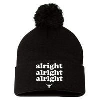 Alright Alright Alright Texas Bull Texas Pride State USA Pom Pom 12in Knit Beanie