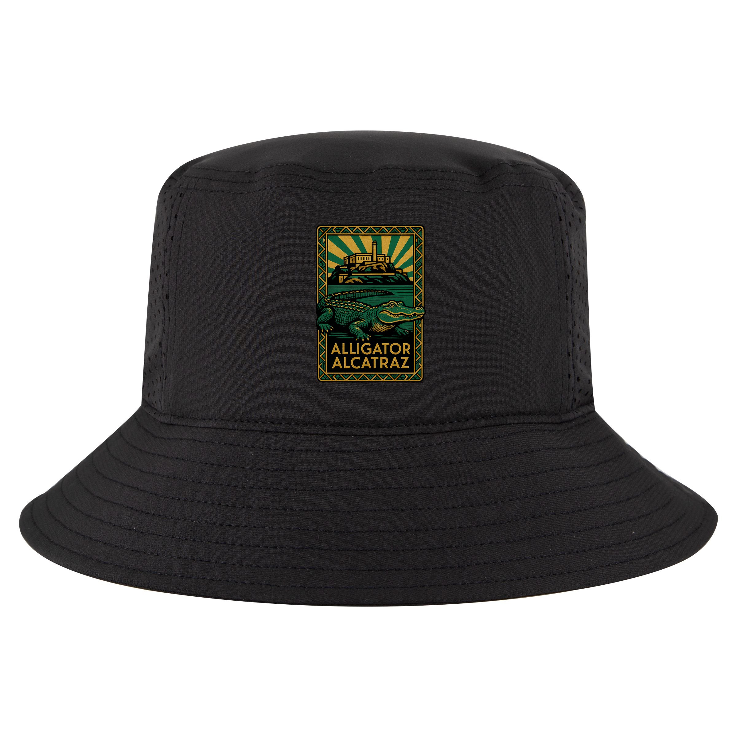 Alligator Alcatraz Art Deco Cool Comfort Performance Bucket Hat