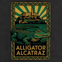 Alligator Alcatraz Art Deco Cool Comfort Performance Bucket Hat