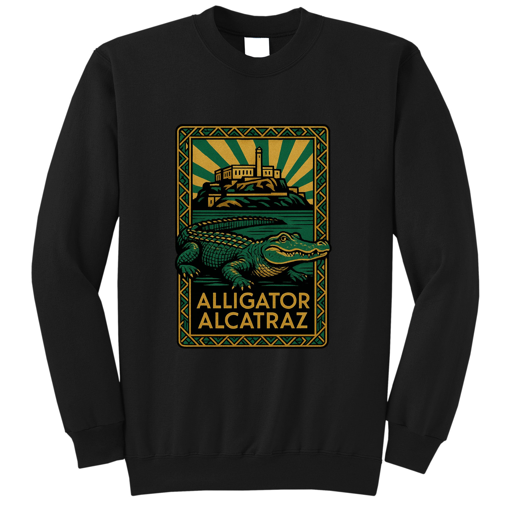 Alligator Alcatraz Art Deco Sweatshirt