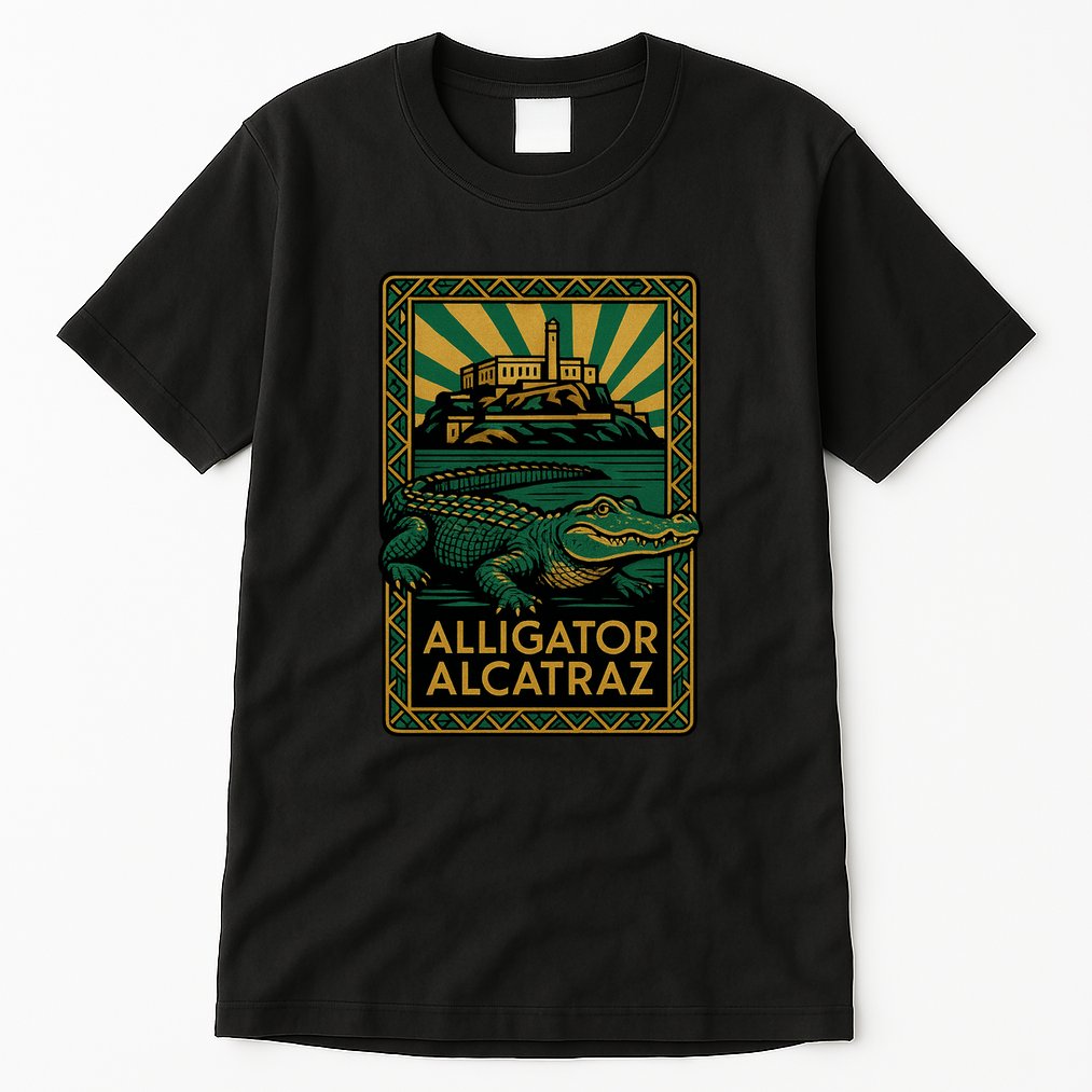 Alligator Alcatraz Art Deco Tall T-Shirt