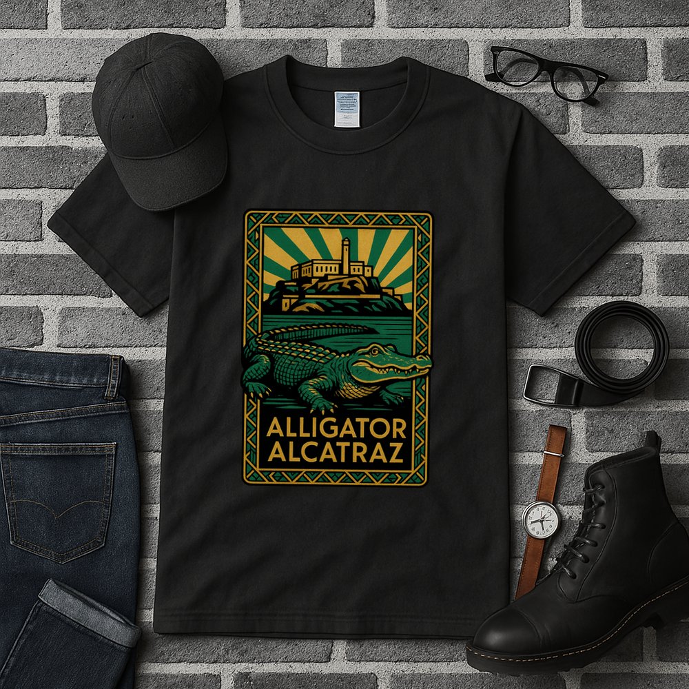 Alligator Alcatraz Art Deco Tall T-Shirt