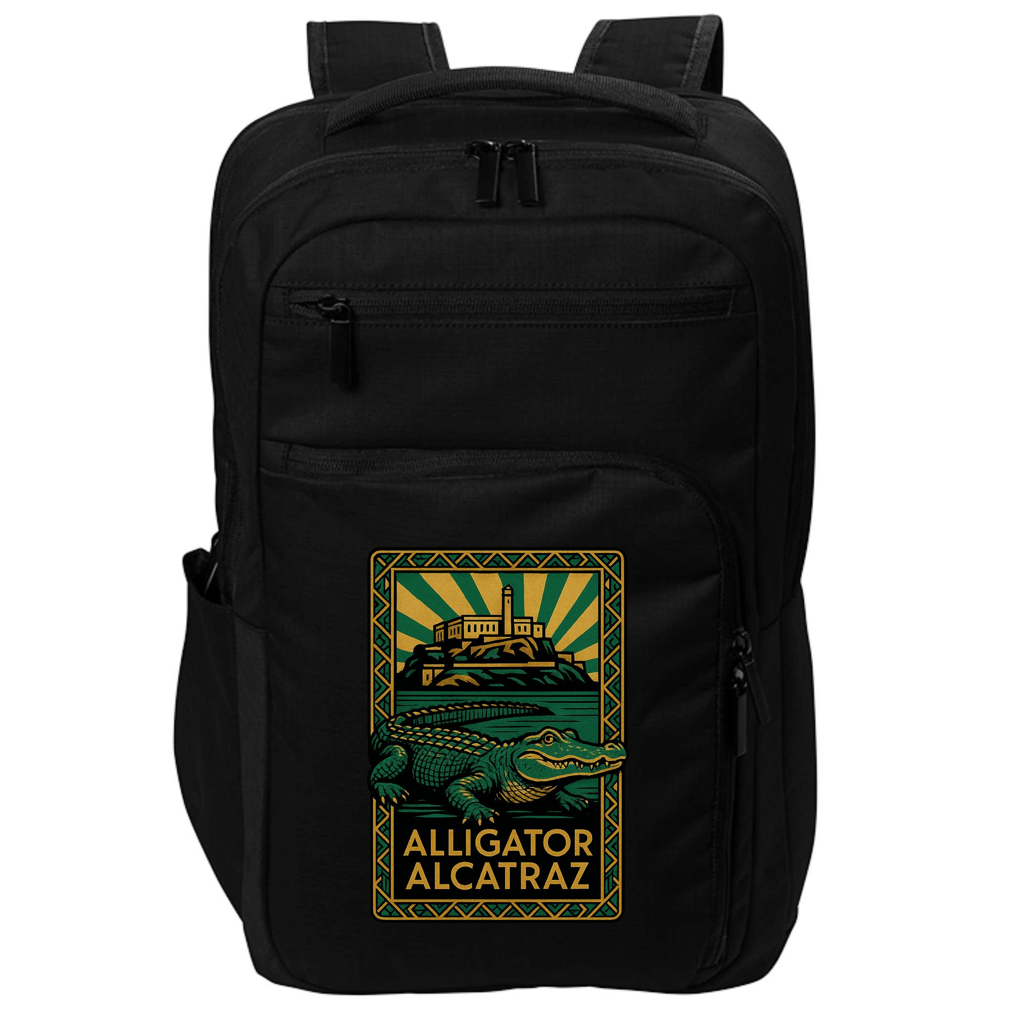 Alligator Alcatraz Art Deco Impact Tech Backpack