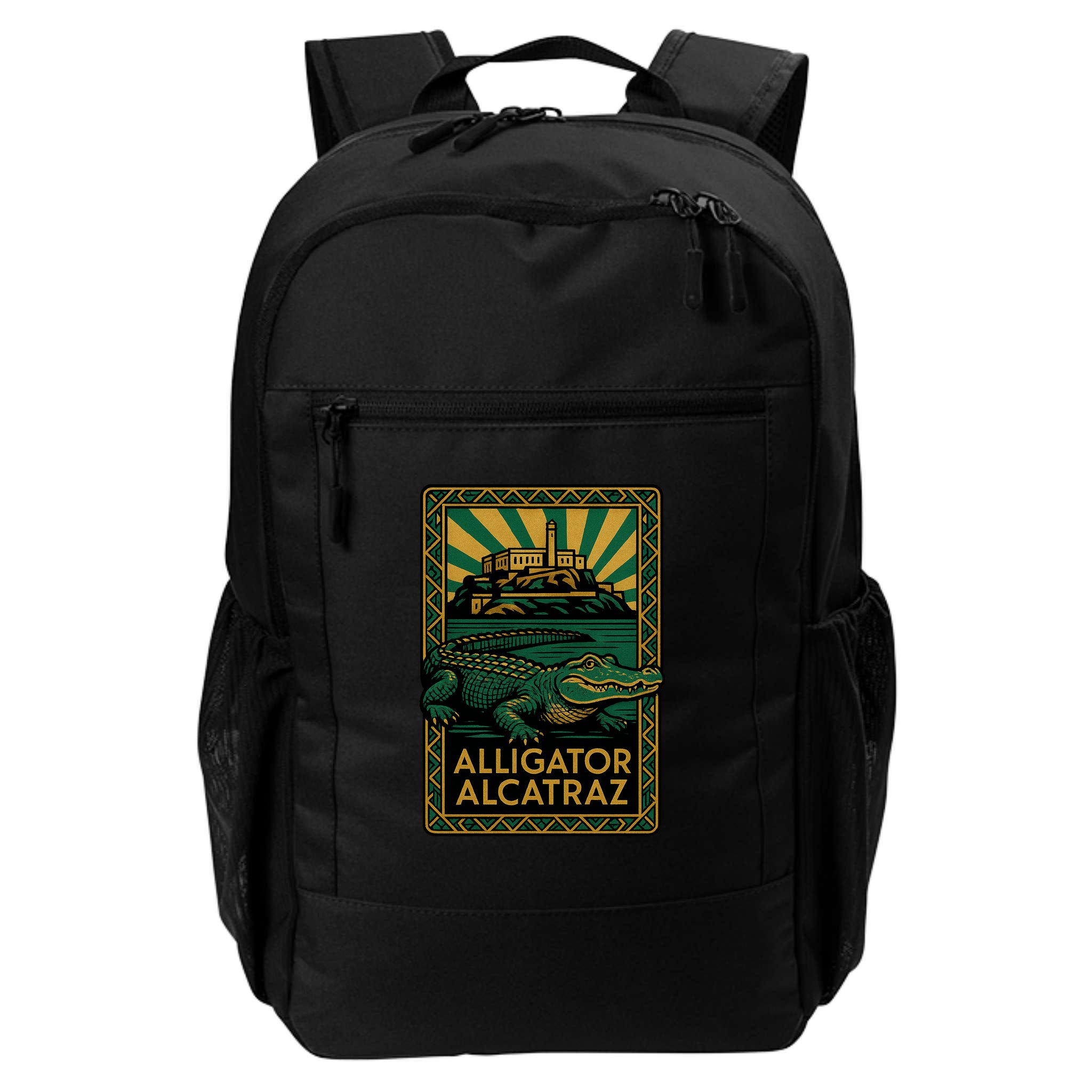 Alligator Alcatraz Art Deco Backpack