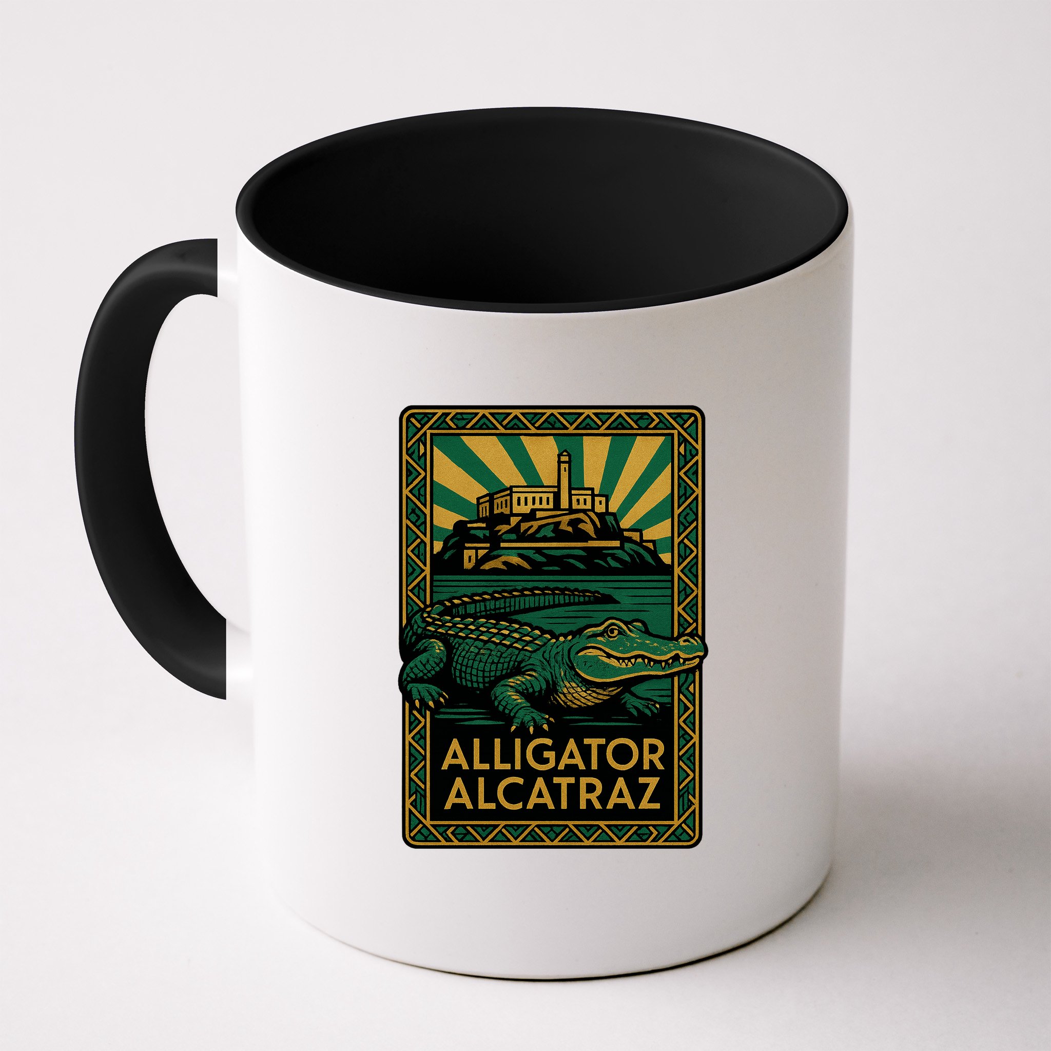 Alligator Alcatraz Art Deco Mug