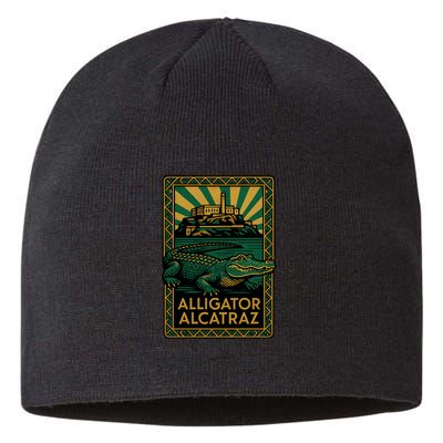 Alligator Alcatraz Art Deco Sustainable Beanie