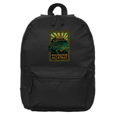 Alligator Alcatraz Art Deco 16 in Basic Backpack