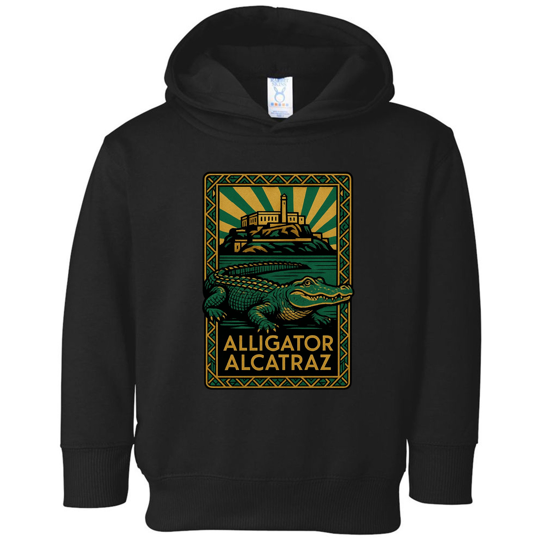 Alligator Alcatraz Art Deco Toddler Hoodie
