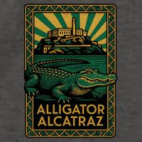 Alligator Alcatraz Art Deco Vector Backpack