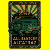Alligator Alcatraz Art Deco Women's V-Neck T-Shirt