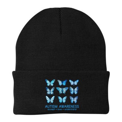 Autism Awareness Accept Love Understand Blue Butterflies Beanie