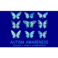 Autism Awareness Accept Love Understand Blue Butterflies Bumper Sticker