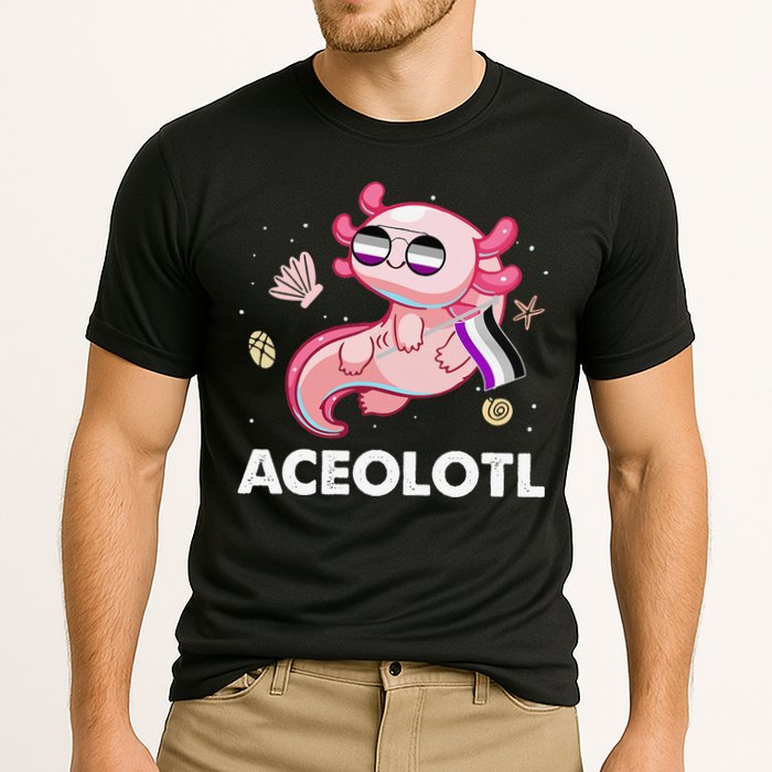 Ace Axolotl Asexual Pride Flag Mexican Salamander LGBTQ Cooling Performance Crew T-Shirt