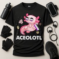 Ace Axolotl Asexual Pride Flag Mexican Salamander LGBTQ Cooling Performance Crew T-Shirt