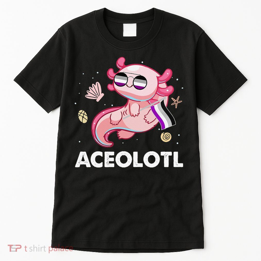 Ace Axolotl Asexual Pride Flag Mexican Salamander LGBTQ Tall T-Shirt