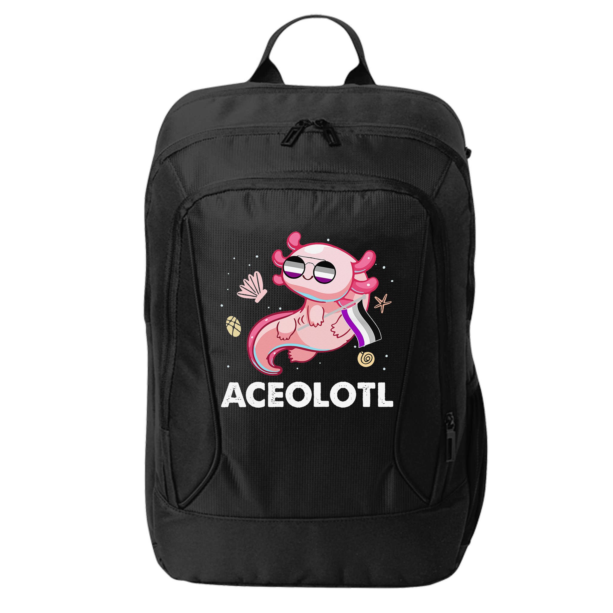 Ace Axolotl Asexual Pride Flag Mexican Salamander LGBTQ City Backpack