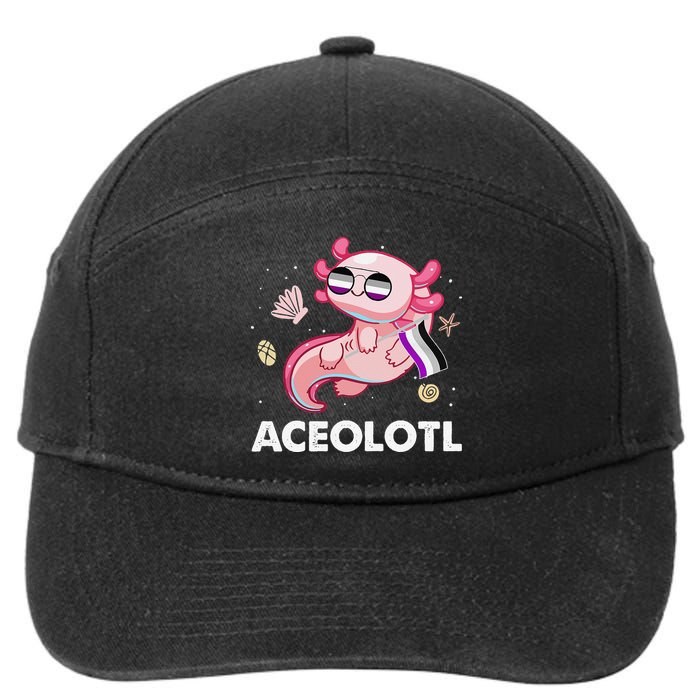 Ace Axolotl Asexual Pride Flag Mexican Salamander LGBTQ 7-Panel Snapback Hat